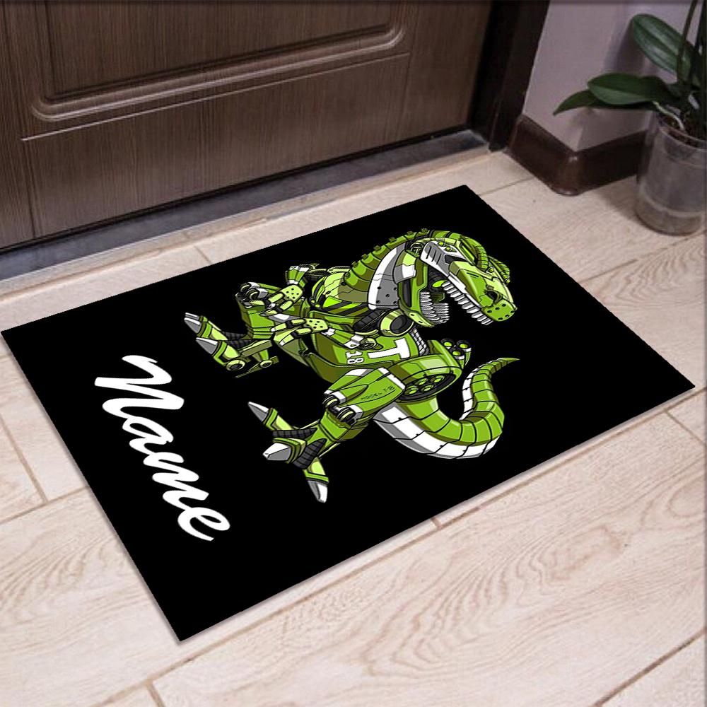 Custom Name Dinosaur Printed Carpet,Rug for Office Chair Living Room Bedroom Kitchen Room Decor Gifts.