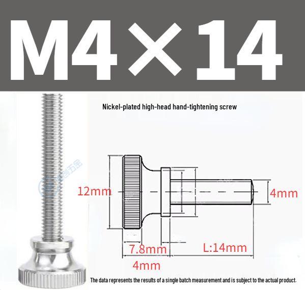 GB834 High Head Knurled Hand-Tightening Screw with Large Toothed Round Head