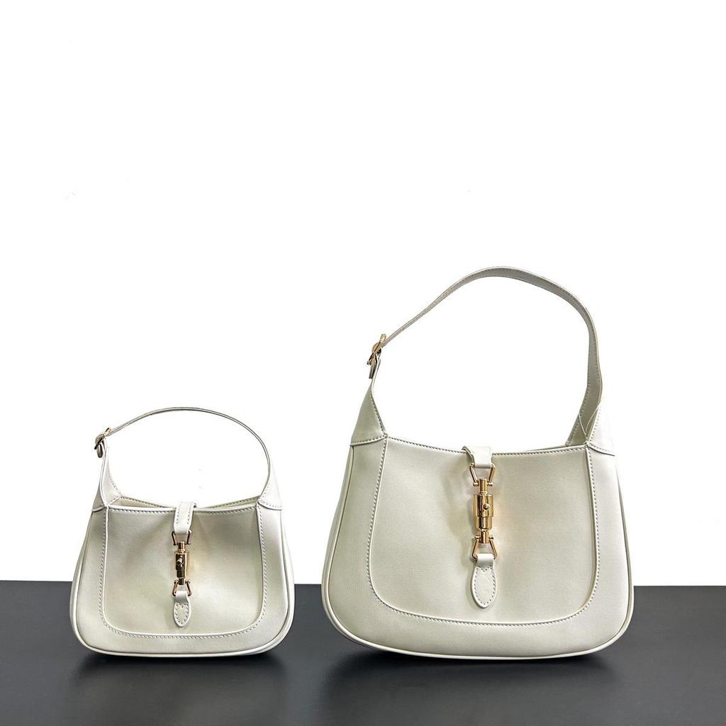 2024 High-End Women's Black Textured Shoulder Bag - Versatile White Fashion Messenger Bag