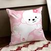 Curly Bichon Frise Pattern Cushion Cover Reversible Soft Durable Pillow Cover Home  Car MultiScene Use for Daily Comfort