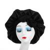 Women Satin Sleep Cap Silky Bonnet Hair Protection Wide Band Stretchy Night Head Wrap For Shower Edge Cover Solid Color Comfortable Accessory