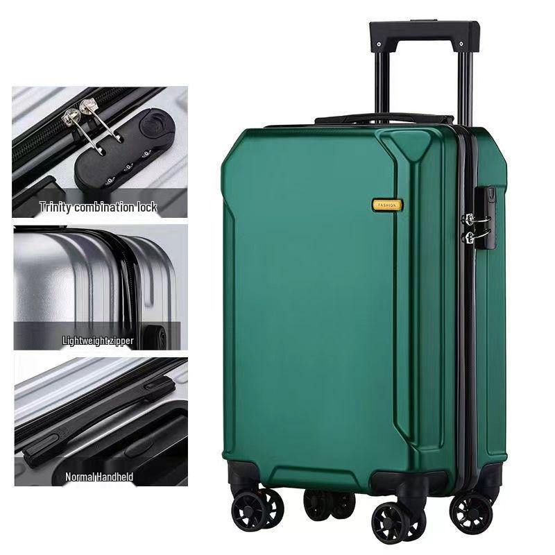 2025 Durable Large-Capacity Leather Travel Suitcase with Silent Wheels, Password Lock, USB Charging, UniSex