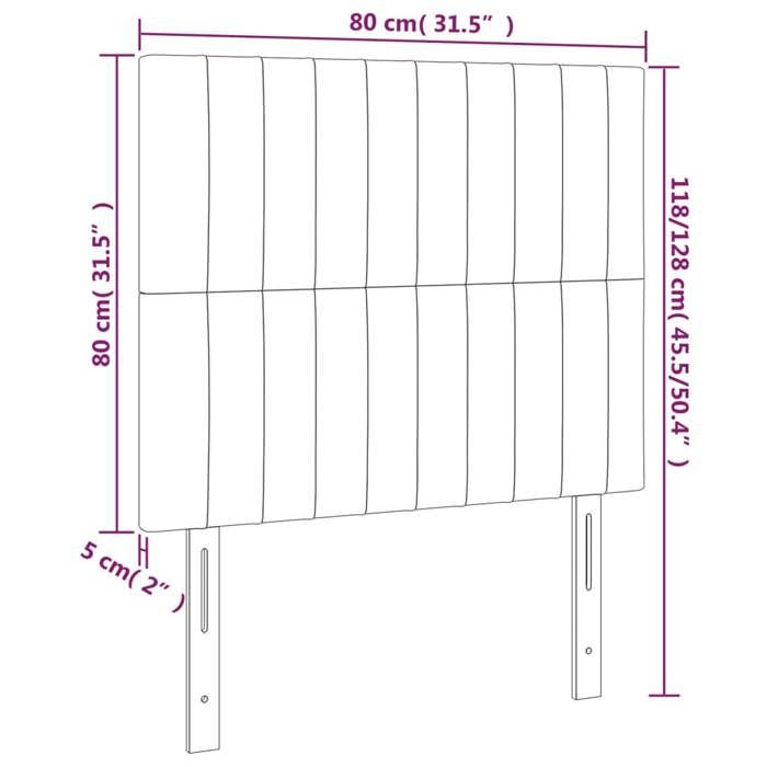 VidaXL LED Headboard Bedroom Furniture Single Bed Accessory Headboard Interior Taupe 3122640