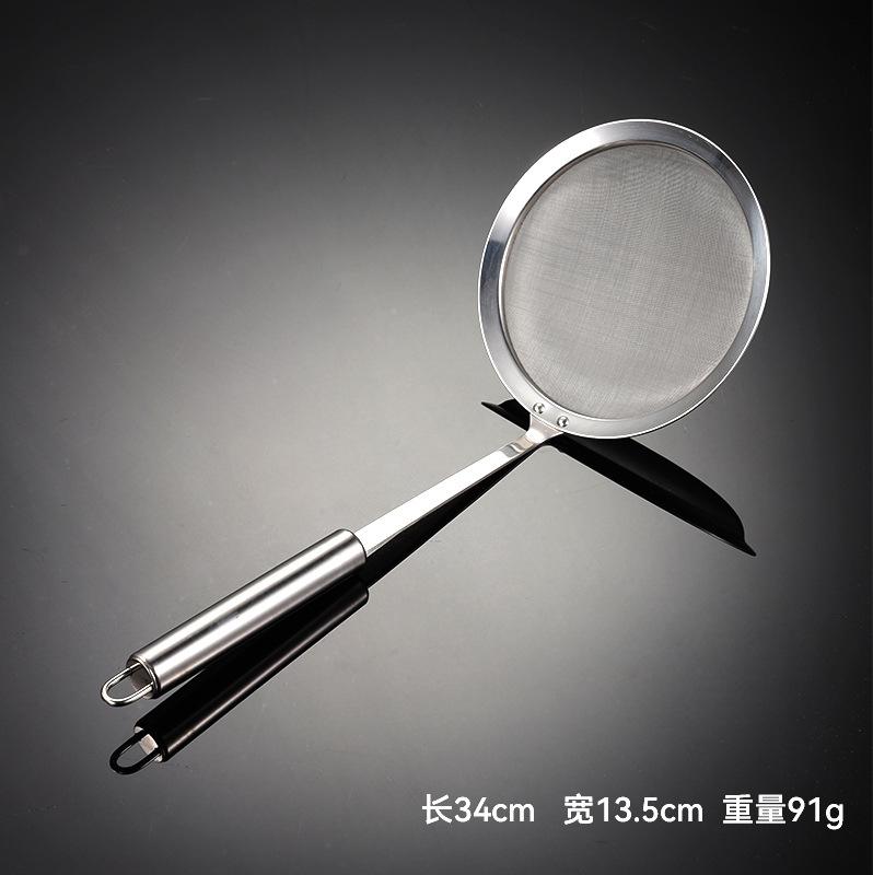 201 Edelstahlgriff Ölsieb Sieb Hot Pot Suppe Öl Schaum Ölabscheider Gadget 304 Maschenweite Multi-Spezifikation