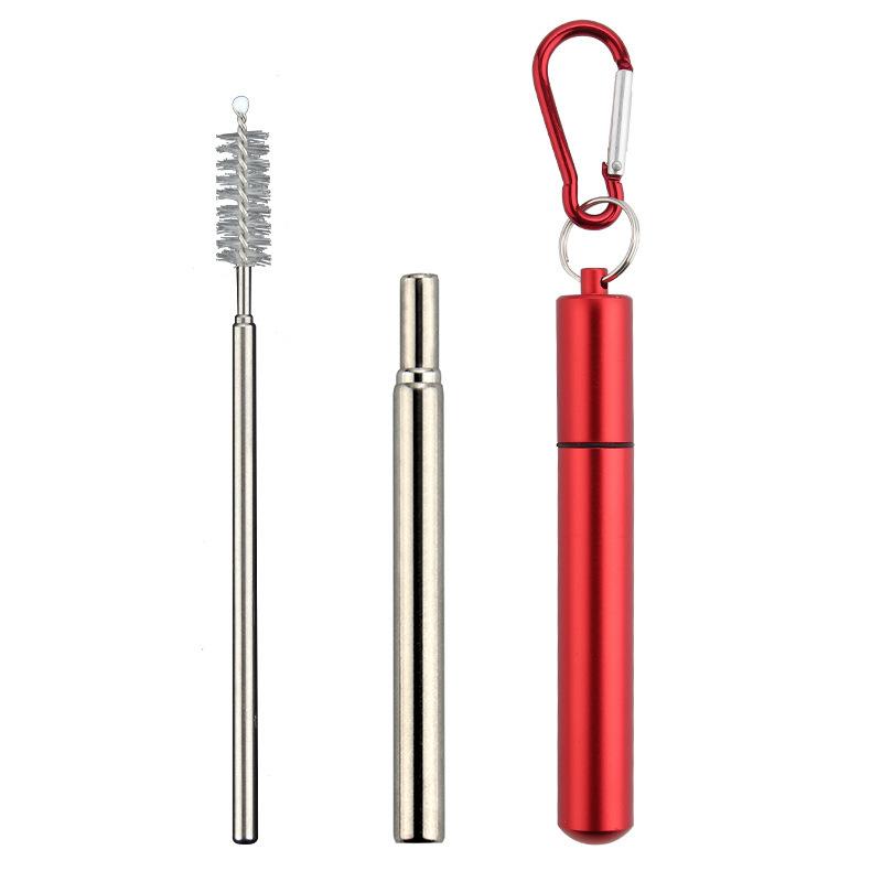 

1Pc Portable Three-Section Folding Telescopic Straw Set