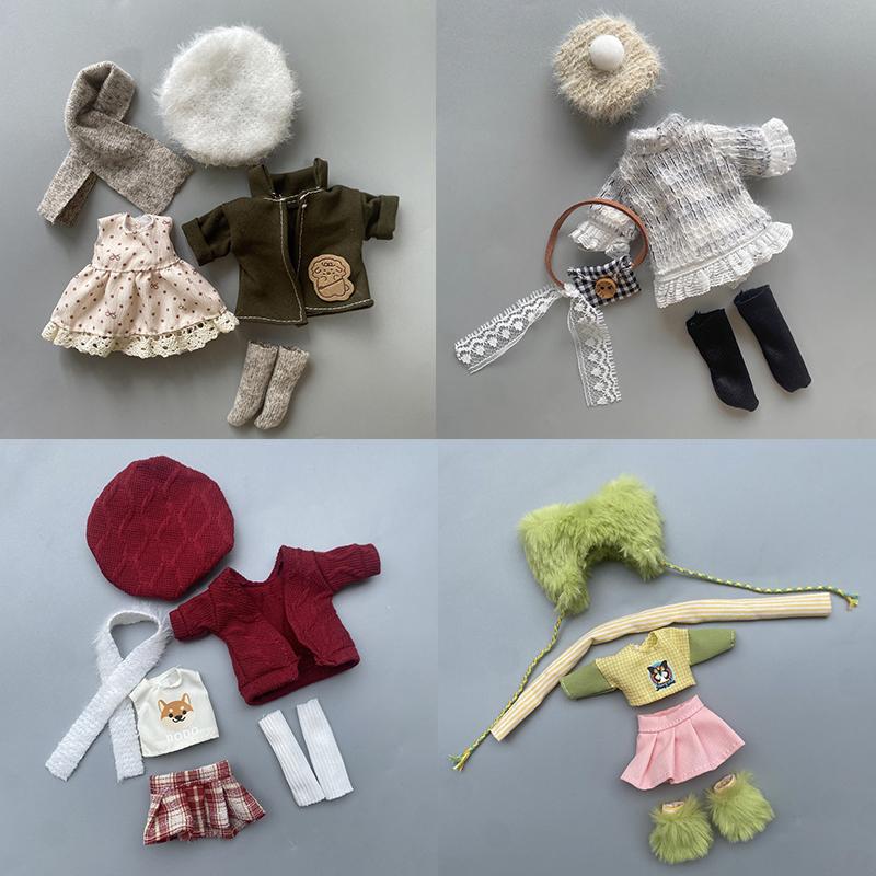 16-17Cm Doll Clothes(No Doll), Cute Dolls Outfit Suit Accessories Fashion Style Doll Dress Up Toy For Children