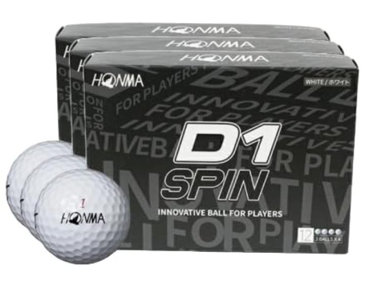 

Honma Golf D1 SPIN White BT2301 2023 3 dozen with original sheet (36 balls) белый