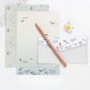 6 Sheets of Letterhead and 3 Envelopes for Mailing Envelopes, Vintage and Beautiful Floral Small Envelopes
