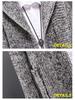 Herren Dicker Winter Kapuzen Strick Cardigan Mantel