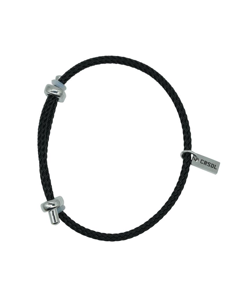 Cream Soda Lab Catena Slim Bracelet Black