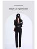 Women's High-Waist Slim Fit Black Cigarette Pants (2025 Spring Collection)