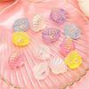 5/10pcs Mini Colorful Pearl & Resin Shell DIY Handmade Accessories Hair Clips Phone Case Decoration Material Mermaid Party Decor