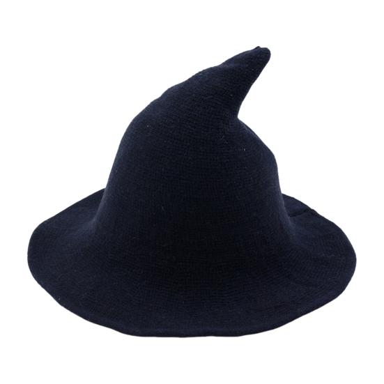 Halloween Witch Hat for Women Felt Wide Brim Foldable Pointed