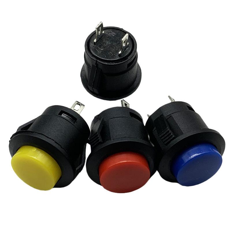 R13-507 16MM Round Momentary Push Button Switch - Black, White, Red