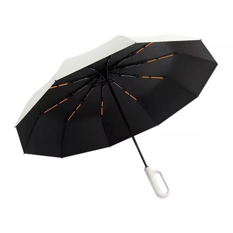 Umbrella ring buckle automatic folding enlarged reinforcement sunscreen windproof rainstorm durable portable hiking umbrella men and women