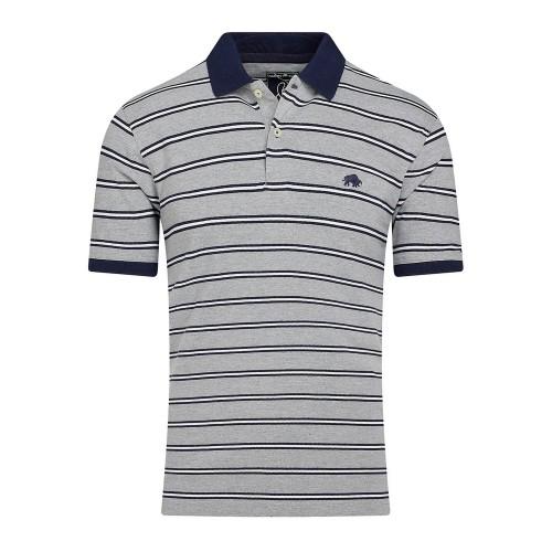 Raging Bull Mens Tram Stripe Pique Polo Shirt