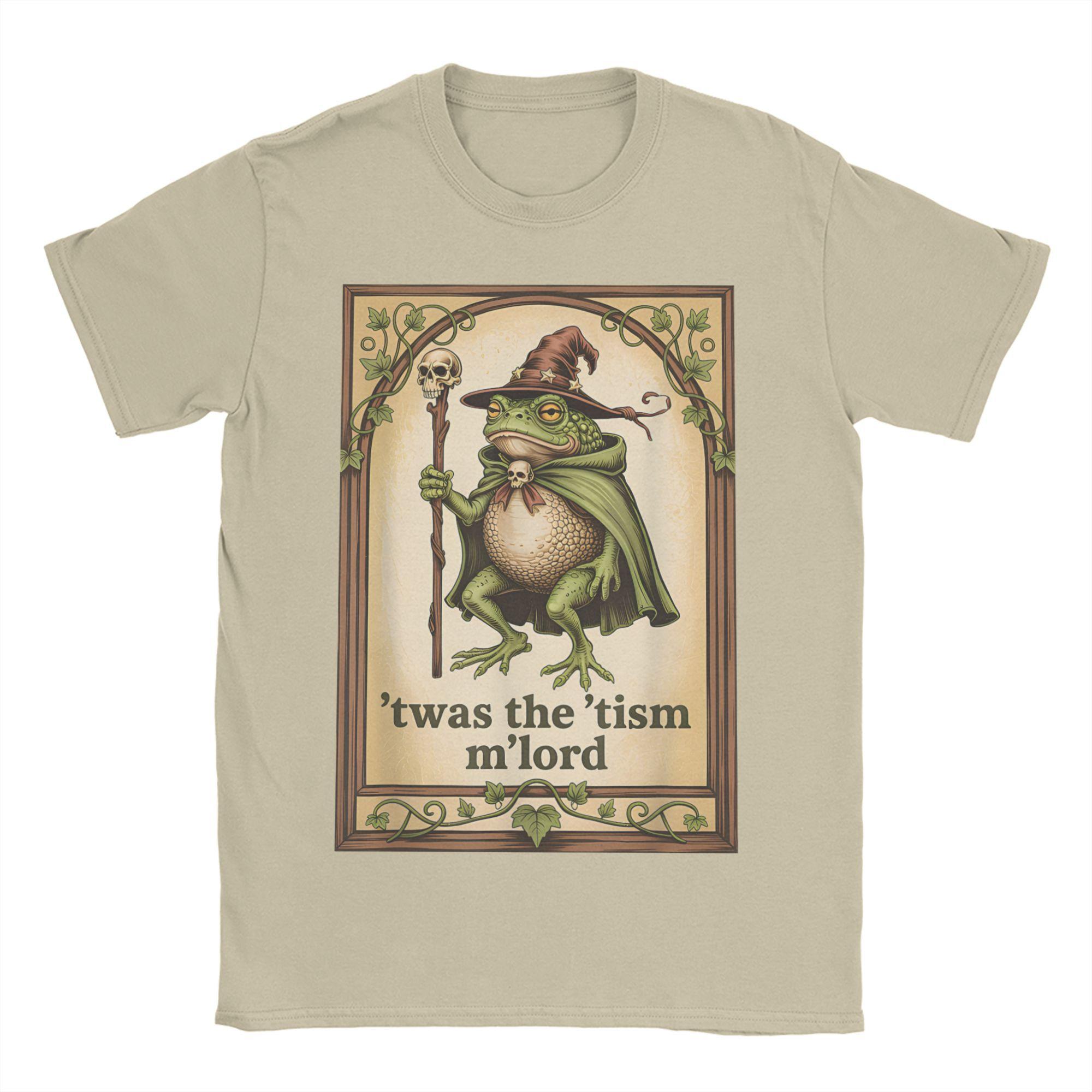 BenberFashion Nieuwigheid Twas The Tism M Lord T-shirts Heren Dames Ronde Hals Katoenen T-shirts Autisme Kikker Meme Korte Mouw T-shirt Kleding L
