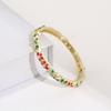 Colorful Enamel Bangle Vintage Flower Enamel Bangle Cloisonne Bracelet  Party Jewelry