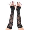 Star Fishnet Long Mesh Gloves Performance Dance Fingeless Gloves  Halloween Costume
