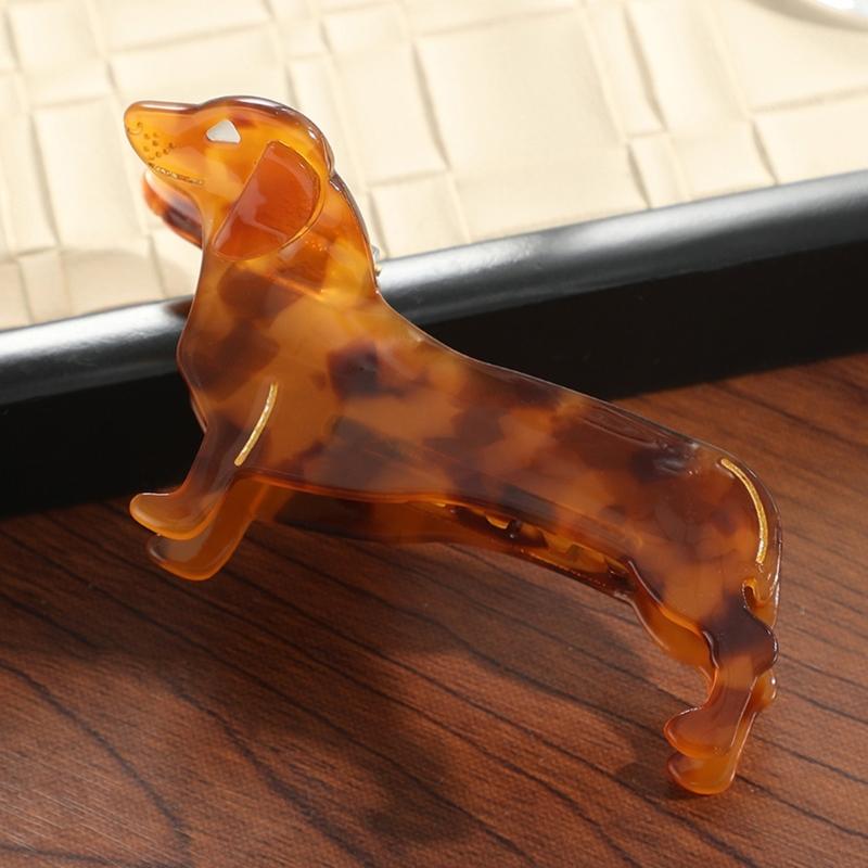 Stylish Acetate Dachshund Hair Clip Elegant Hairpin Fashion Accessory Costume Hairpiece For Women Girls