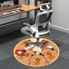 1pc Cute Capybara Chair Carpet for Office, Round Non-Slip Durable Large Size Office Carpet, Suitable for Office, Beautiful Decoration