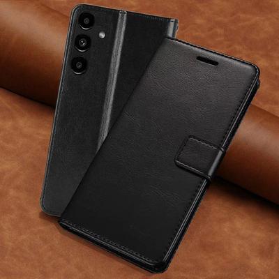 Custodia a libro in pelle tinta unita con flip per Samsung Galaxy A05 A05S A15 A25 A35 A04 A04S A14 A24 A34 A54 M13 M14 M34 5G 4G S23 S24 Ultra Plus