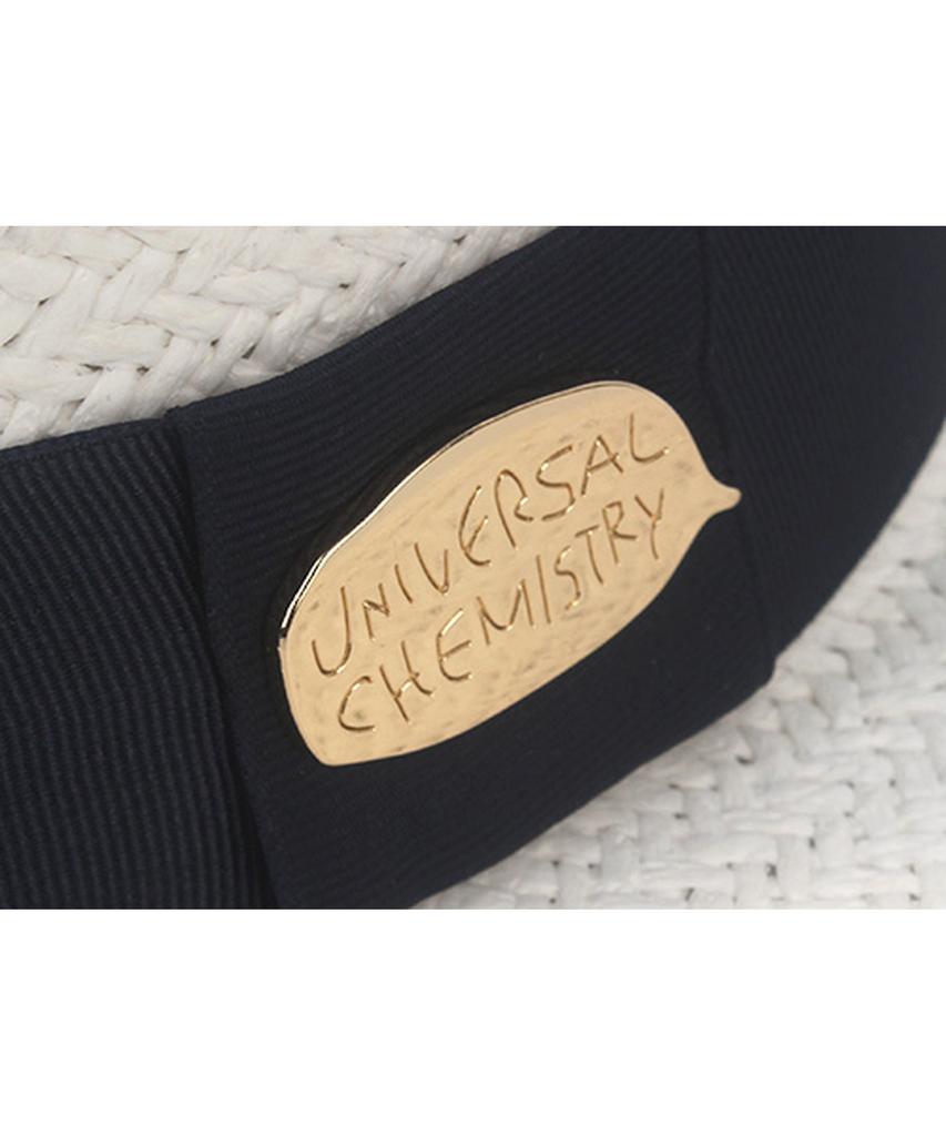 White Navy Line Panama Hat