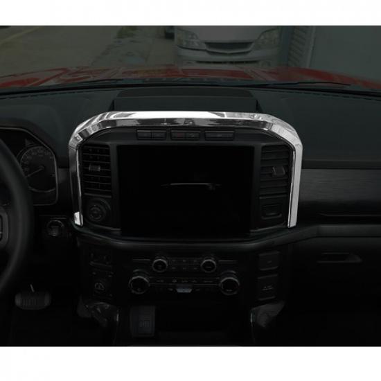 Center Console Display Screen Frame Decor Panel Cover Trim Bezels For Ford F-150