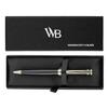 Wordsworth and Black Luxury Ballpoint Pen Set Black Lacquer with 24K Gold Refillable Fine Gift for Men Ink Awesome Pen for Work - Finish, Nib, &