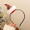 Christmas Hat Children's Bow Hair Accessories Headband Autumn and Winter Plush Hairpin Duck Bill Clip Hairpin Girl Baby Headgear