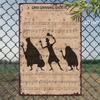 1pc Grim Grinning Ghosts Metal Tin Sign - Retro Musical Notes Wall Art, Vintage Cartoon Decor, Durable Outdoor/Indoor Hanging Si