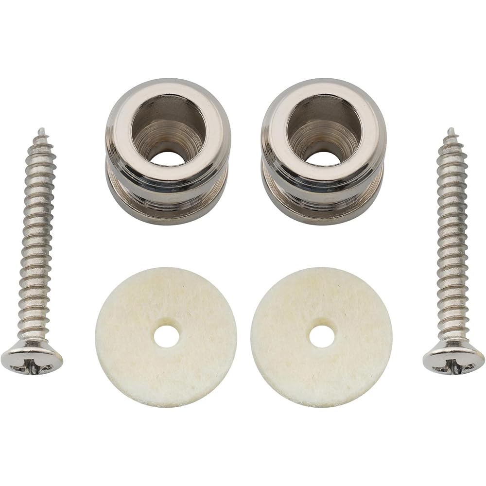 Musiclily Pro 12mm Strap Pins Steel End Pins Nickel 2 Pcs