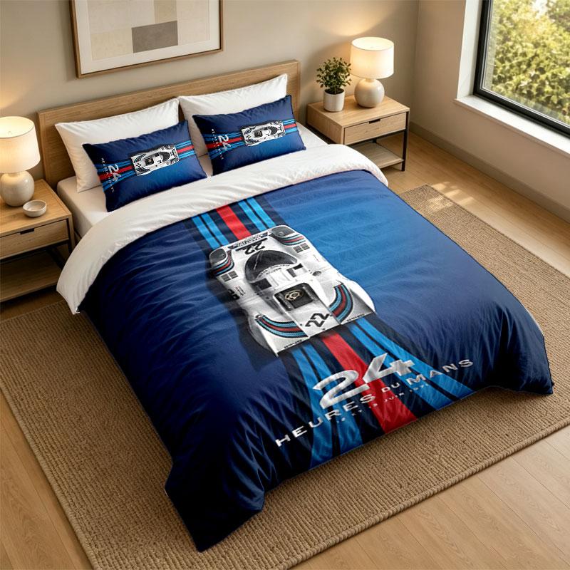 3Pcs Bedding SetFormula 1 Soft Bed Sheet and Two Pillowcases Home Bedroom Decor