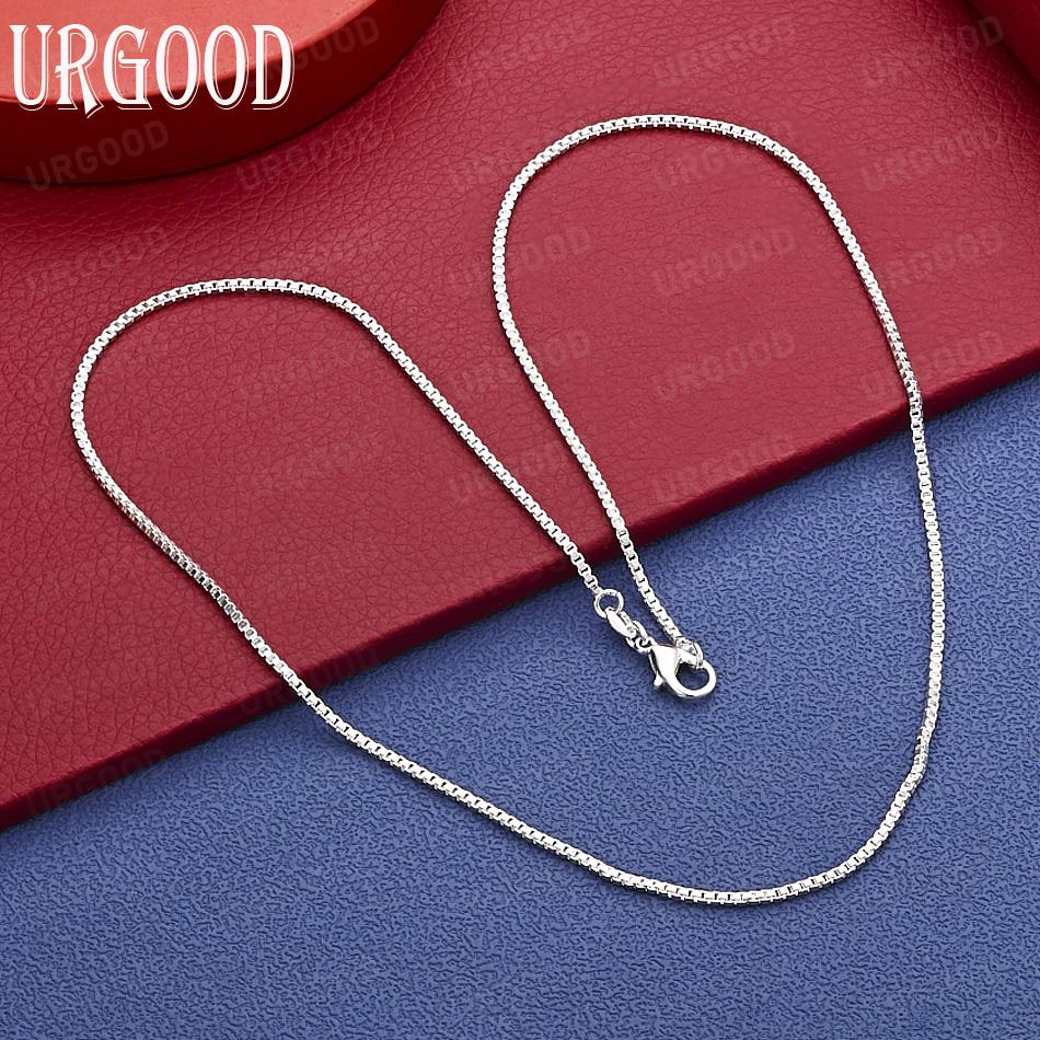 925 Sterling Silver Fashion Square Necklace - Banquet Gift Jewelry