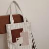 Bag Women's New Blue and White Striped Dumpling Bag Leisure Sports Versatile Shoulder Bag Large Capacity Canvas Bag