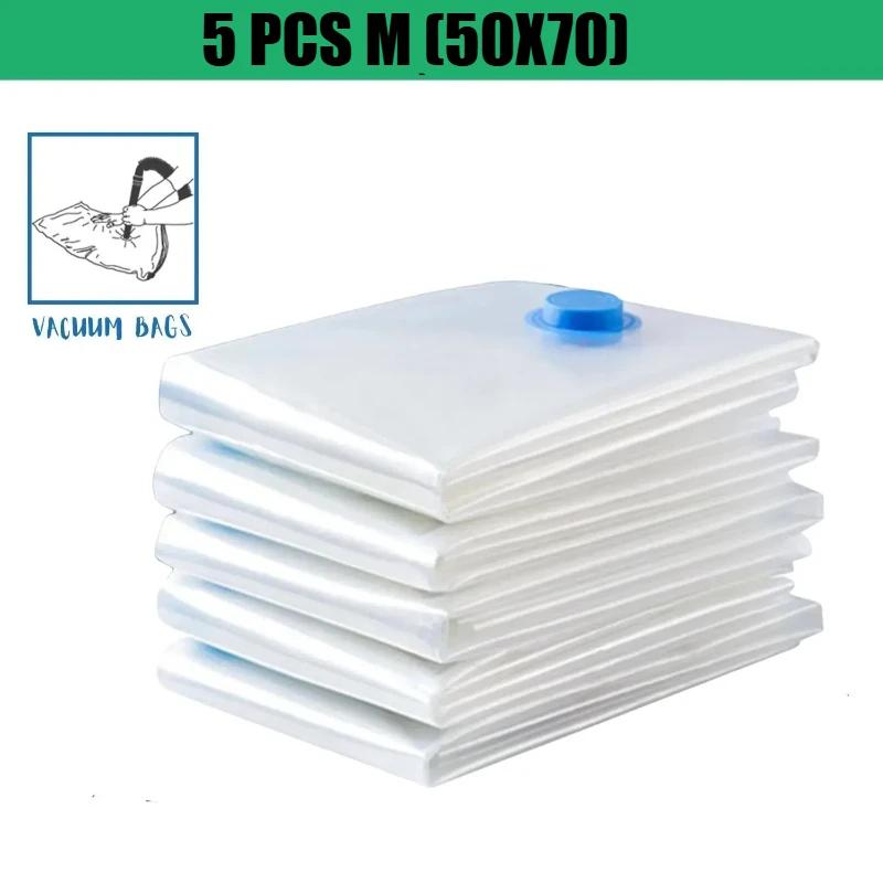 1Pcs Vacuum Storage Bags Vacuum Seal Bag Space Saving Bags for Comforters Clothes Pillow Bedding Blanket Storage or Hand Pump