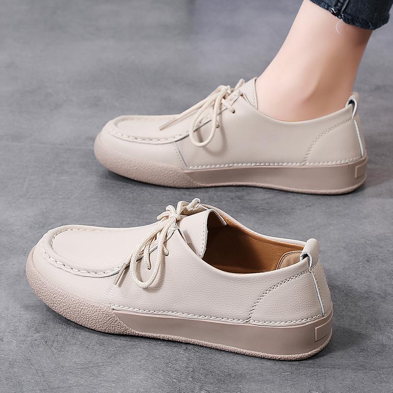 Fashion Designer Women Casual Shoes Leather Slip On Flat Shoes Women Loafers Moccasins Luxury Brand Sneakers for Women Plus Size 35-42