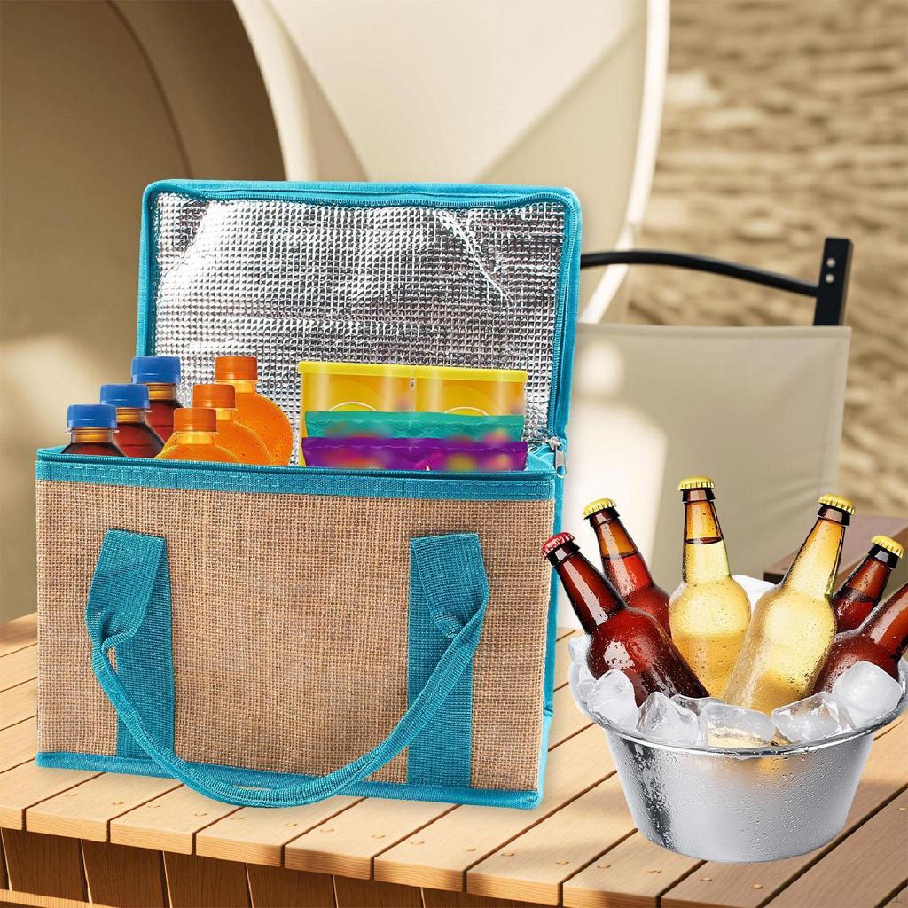 Delivery Bag with Zipper Handle for And Cold Meals Carrying