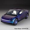 1:24 Model Y Robotaxi Miniature Model Toy Cars Alloy Diecast Front Wheel Steering Shock Absorption Doors Opened Ornament Vehicle