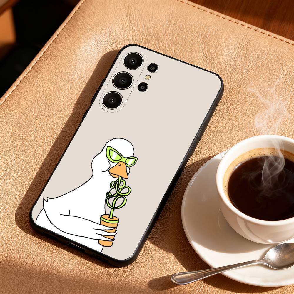 Funny D-Duck D-Daily Phone Case For Samsung S26,S25,S24,S21,S22,S23,S30,Ultra,S20,FE,Lite,10,9,Black Cover Samsung S21Ultra