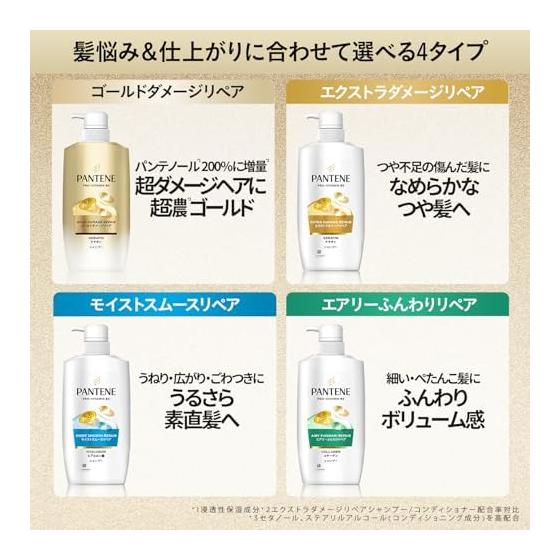 Pantene [New Model] Shampoo 500g [1.9 Servings] Refill Extra Large Gold Damage Repair