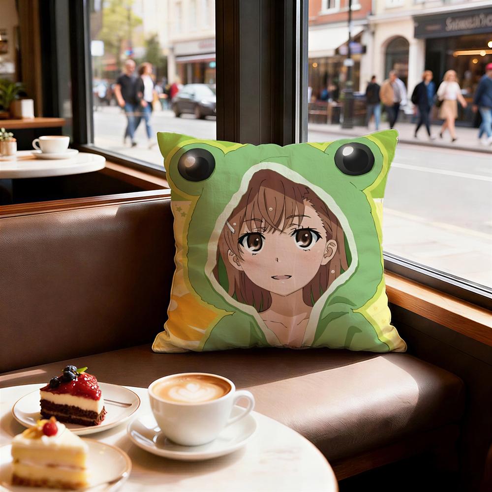A Certain Scientific Railgun Cushion Cover Decorative Cushions Covers Cover Sofa 50X50 Pillow 4 Piece 45X45 40X40 Pillowcase