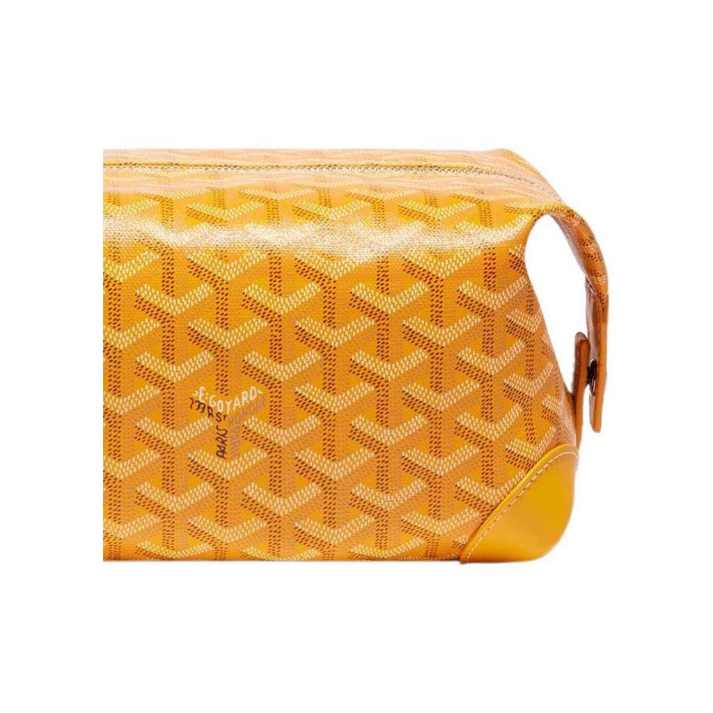 Goyard Monogram Zip Travel Toiletry Bag Unisex Travel Bag Yellow BOEING025TY-08CL08P