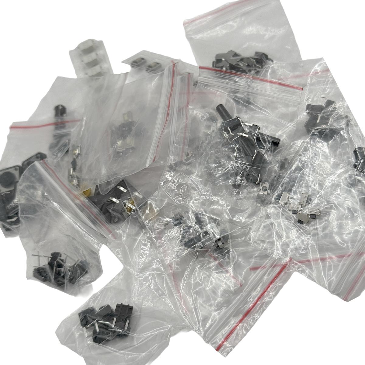 

125 шт. 25 типів Мікро тактові кнопки-перемикачі Набір assorted SMD DIP 2*4 3*6 4*4 6*6 12*12 Скидання Міні-кнопки для Arduin