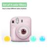 Close-Up Lens Filter Set with 4 Colors for Mini 12 Camera Special Effect Colorful Filter Cute Appearance Design