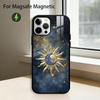 Funny S-Sun Moon Face Phone Case For iPhone17,16,15,14,13,12,11 Plus,Pro Magnetic with Magsafe Wireless Charging