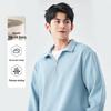 Baleno Men's Waffle Knit Half-Zip Polo Sweatshirt