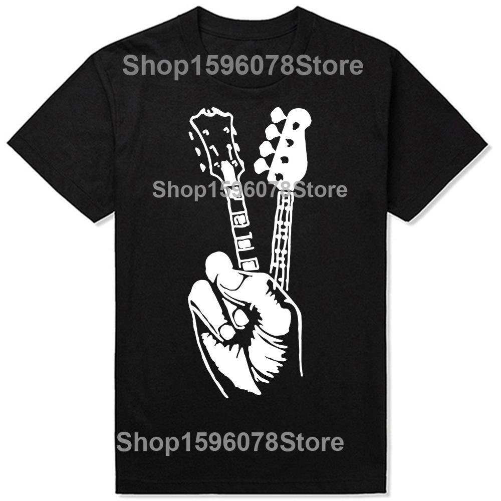 Funny Electric Bass Guitar T Shirts Graphic Cotton Streetwear Short Sleeve Music Hip Hop Rock Tshirt Musician Guitarist
