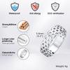 Classic Watch Chain Band Ring for Men Boys,Metal Chain Link Open Free Rings,Rock Punk Jewelry