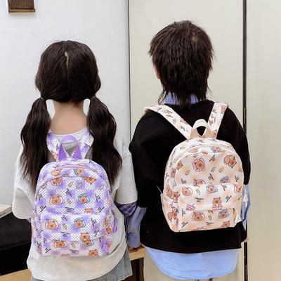 School Bag Trendy School Bag New Baby Cartoon Small School Bag Kapibara Backpack